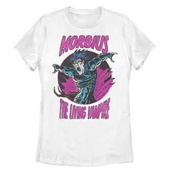 Juniors' Marvel Morbius The Living Vampire Purple Hue Portrait Tee