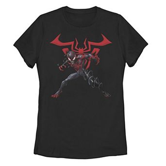 Juniors' Marvel Spider-Man Venom Mashup Logo Tee