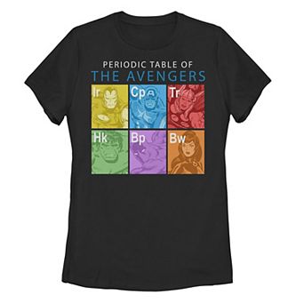 Juniors' Marvel The Avengers Periodic Table Box Up Tee