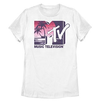 Juniors' MTV Tropical Beach Island Logo Tee