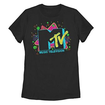 Juniors' MTV Retro 90's Confetti Logo Tee