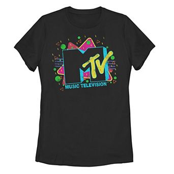 Juniors' MTV Retro 90's Confetti Logo Tee