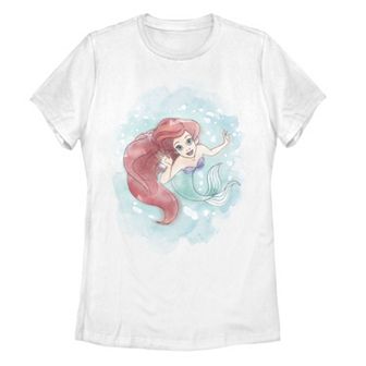 Disney's The Little Mermaid Ariel Juniors' Watercolor Twerl Tee