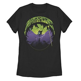 Disney's Sleeping Beauty Silouhette Maleficent Rock Theme Juniors' Tee