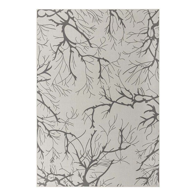 Unique Loom Branch Indoor Outdoor Area Rug, Grey, 8X11.5 Ft