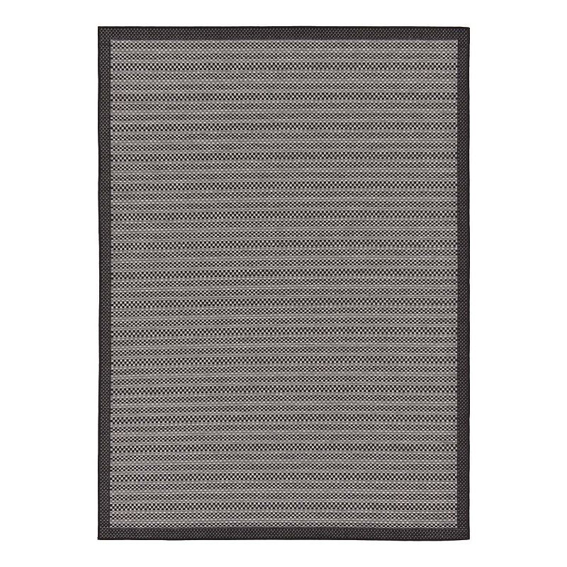 Unique Loom Checkered Indoor Outdoor Area Rug, Grey, 9X12 Ft