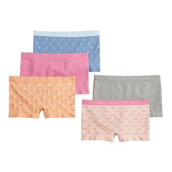 Girls 6-16 SO® 5-pack Seamless Boyshort Panties