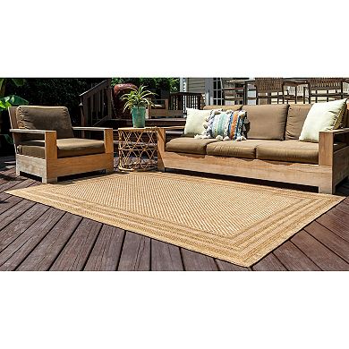 Unique Loom Multi Border Indoor Outdoor Area Rug