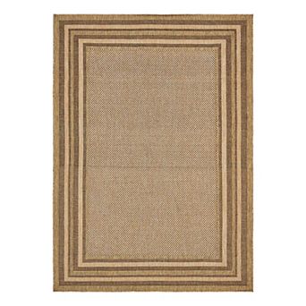 Unique Loom Multi Border Indoor Outdoor Area Rug