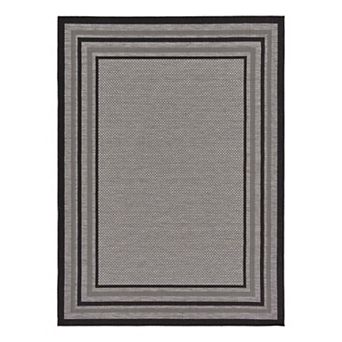 Unique Loom Multi Border Indoor Outdoor Area Rug