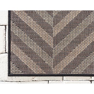 Unique Loom Chevron Indoor Outdoor Area Rug