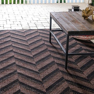 Unique Loom Chevron Indoor Outdoor Area Rug