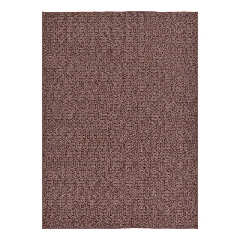 Unique Loom Links Indoor Outdoor Area Rug, Brown, 7X10 Ft