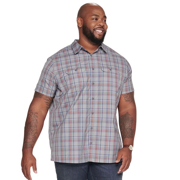Big & Tall Croft & Barrow® Mesh Quick-Dry Button-Down Shirt