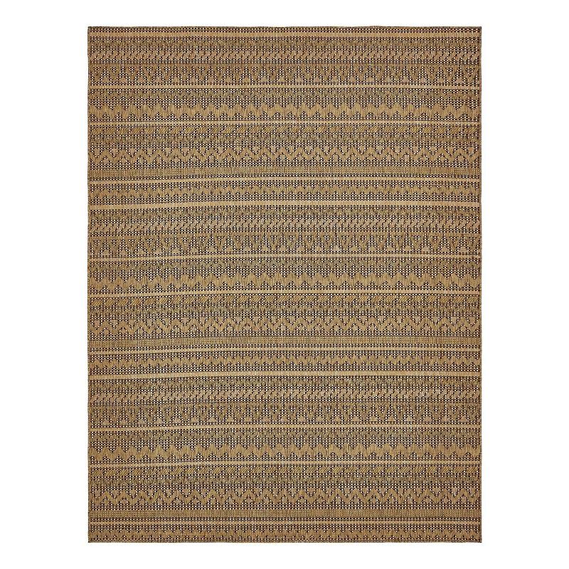 Unique Loom Southwestern Indoor Outdoor Area Rug, Brown, 9X12 Ft