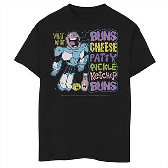 Boys 6-20 DC Comics Graphic Teen Titans Go! Cyborg Burger List Graphic Tee