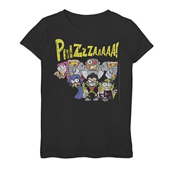 Girls 7-16 DC Comics Teen Titans Go! Group Shot Pizza Tee