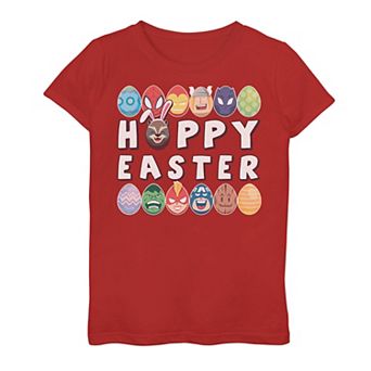 Girls 7-16 Marvel Hoppy Easter Group Eggs Tee