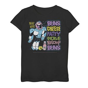 Girls 7-16 DC Comics Teen Titans Go! Cyborg Burger List Tee