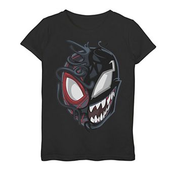 Girls 7-16 Marvel Spider-Man Venom Miles Split Face Tee
