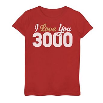 Girls 7-16 Marvel Avengers Endgame Iron Man I Love You 3000 Tee