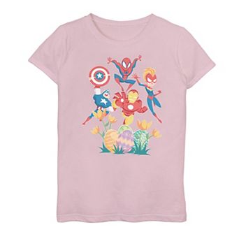 Girls 7-16 Marvel Avengers Egg Hunt Easter Tee