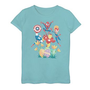 Girls 7-16 Marvel Avengers Egg Hunt Easter Tee