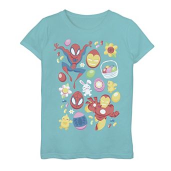 Girls 7-16 Marvel Spider-Man & Iron Man Easter Baskets Tee