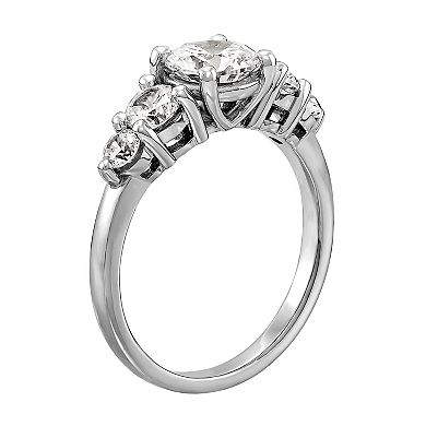 Sterling Silver Cubic Zirconia 5-Stone Ring
