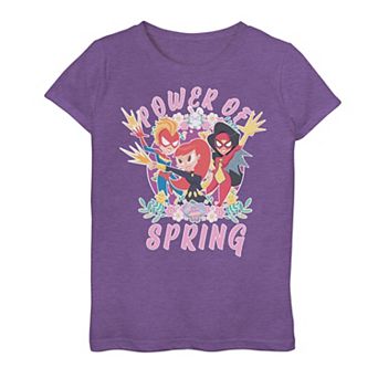 Girls 7-16 Marvel Easter Group Shot Power Of Spring Tee