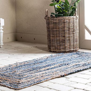 Unique Loom Braided Chindi Jute Blend Rug