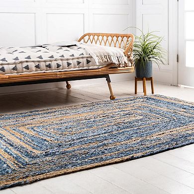 Unique Loom Braided Chindi Jute Blend Rug