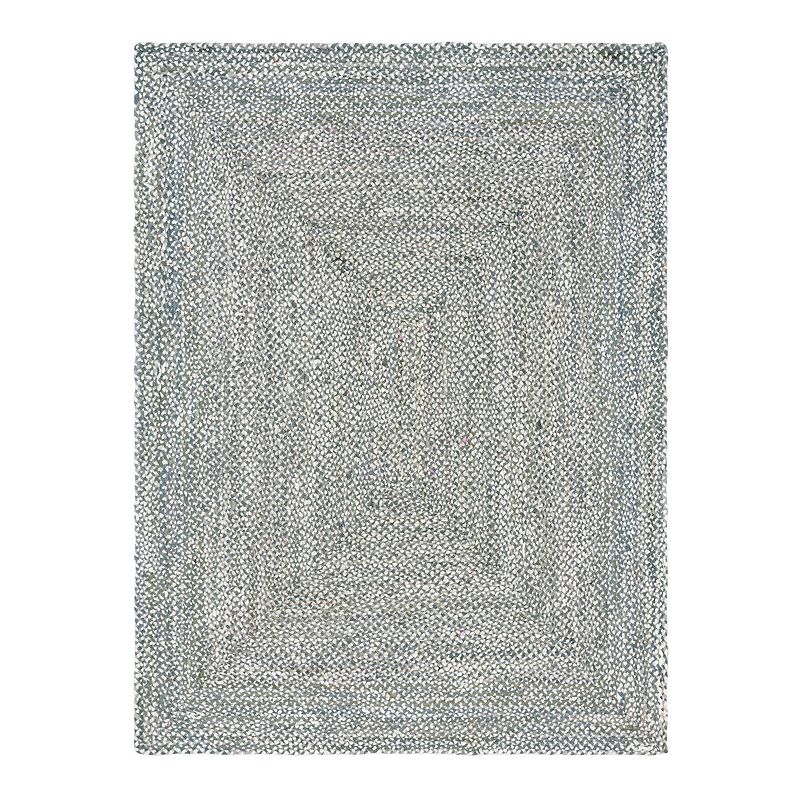 Unique Loom Braided Chindi Rug, Grey, 8Ft Rnd