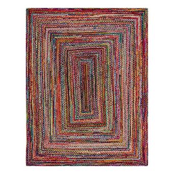 Unique Loom Braided Tonal Chindi Rug