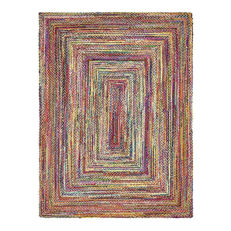 Unique Loom Braided Chindi Rug, Multicolor, 8Ft Rnd