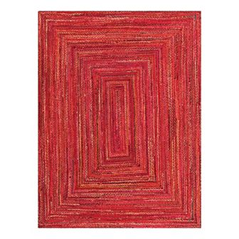 Unique Loom Braided Tonal Chindi Rug
