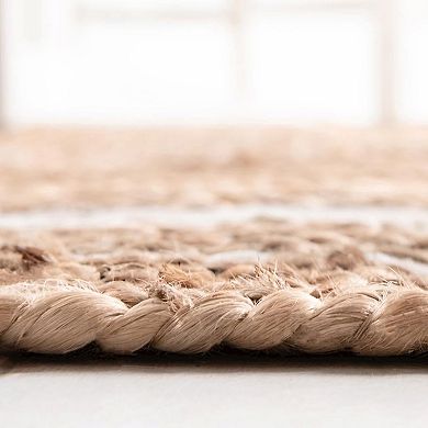 Unique Loom Gujarat Braided Jute Blend Rug