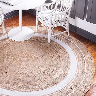 Unique Loom Gujarat Braided Jute Blend Rug