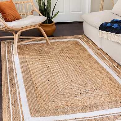 Unique Loom Gujarat Braided Jute Blend Rug