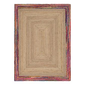 Unique Loom Manipur Braided Jute Blend Rug