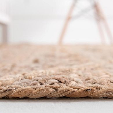 Unique Loom Braided Trellis Jute Rug