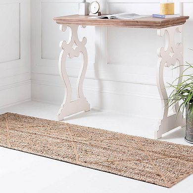 Unique Loom Braided Trellis Jute Rug