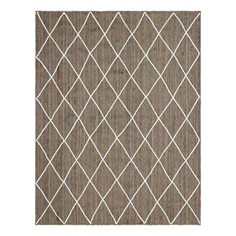 Unique Loom Braided Trellis Jute Rug
