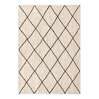 Unique Loom Braided Trellis Jute Rug