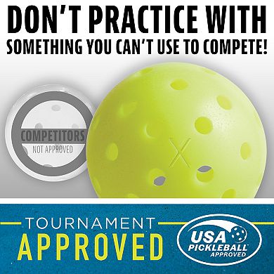 Franklin Sports 3-Pack X-40 USAPA Approved Outdoor Pickleballs