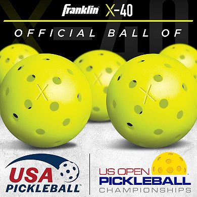 Franklin Sports 3-Pack X-40 USAPA Approved Outdoor Pickleballs