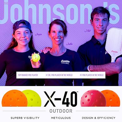 Franklin Sports 3-Pack X-40 USAPA Approved Outdoor Pickleballs
