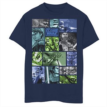 Boys 6-20 Star Wars: Clone Wars Group Shot Panels Graphic Tee