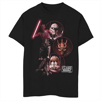 Boys 8-20 Star Wars: Clone Wars Dark Side Group Shot Graphic Tee