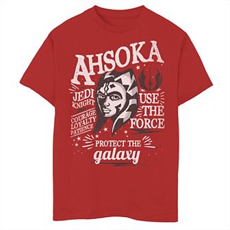 Boys 8-20 Star Wars Ahsoka Head Shot Quote Collage Graphic Tee